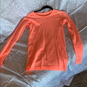 Lululemon Neon Peach Swiftly Tech Long Sleeve